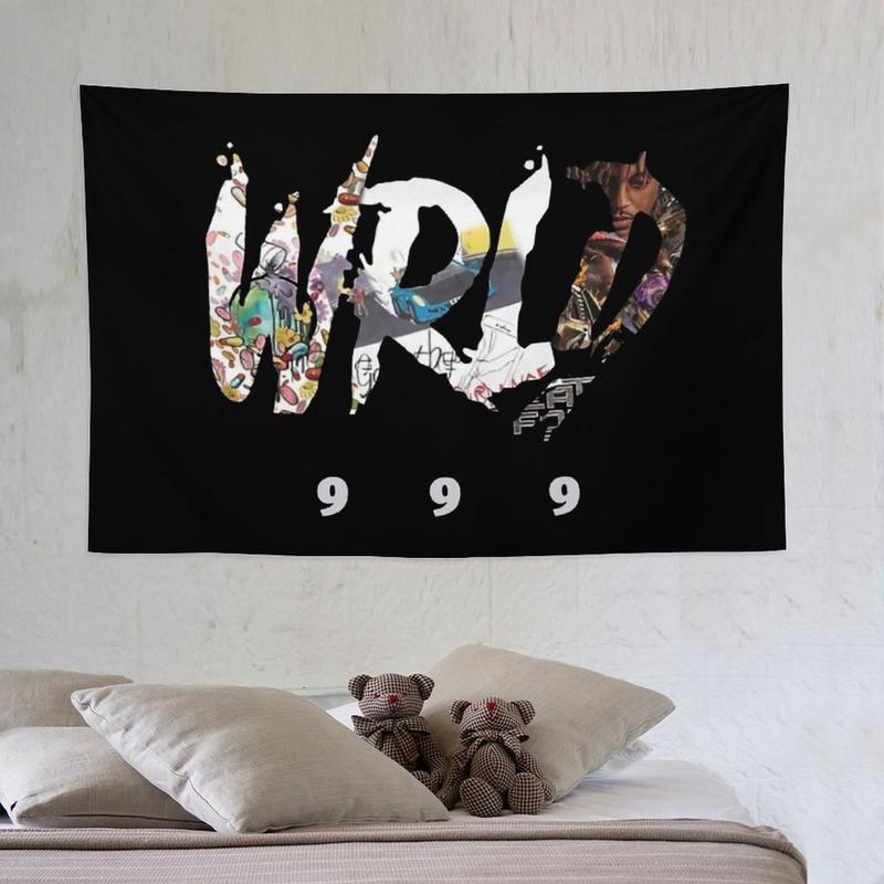 Rapper Tapestry Juice Wrld Wall Hanging Room Decor Hip Hop Tapestry for Bedroom Dorm