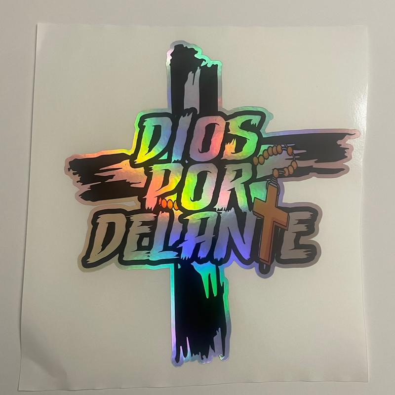 Religious holographic decal