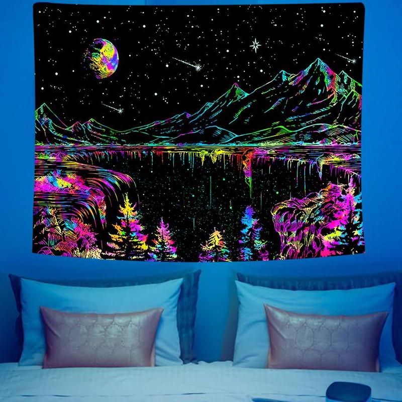 Fantasy Starry Sky Pattern Decorative Tapestry, 1 Count Modern Hanging Blanket, Wall Art Poster for Home Bedroom Living Room