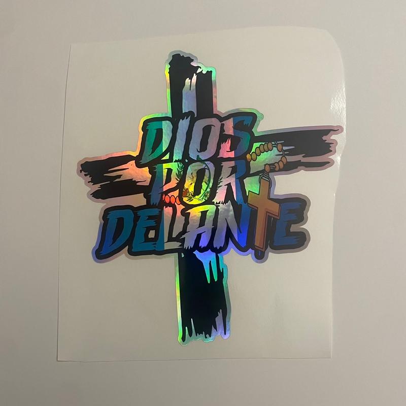 Religious holographic decal