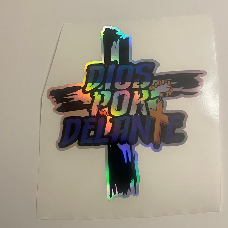 Religious holographic decal