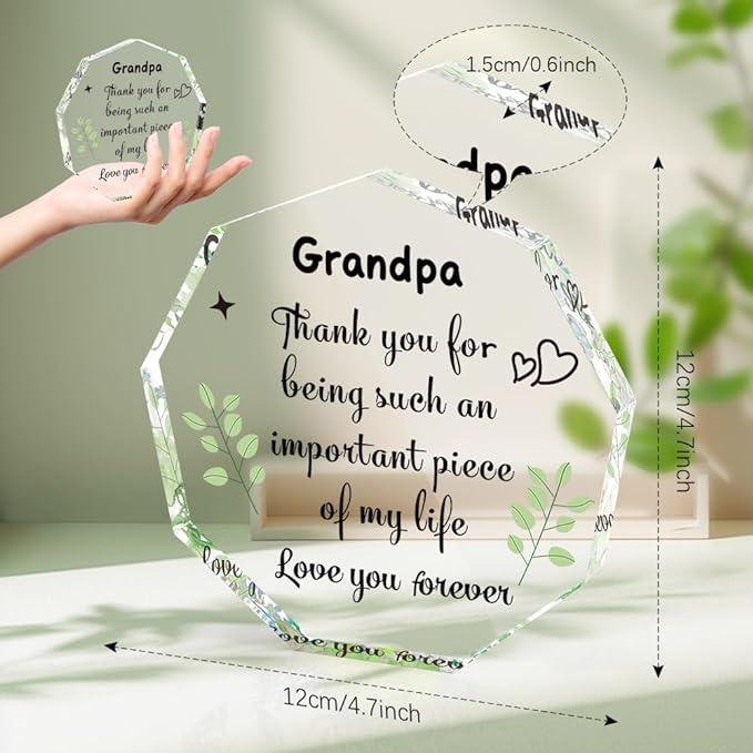 Grandpa Gifts for Grandpa Acrylics Fathers Day Grandpa Gifts for Grandpa Good Gifts for Grandpas Gifts for Grandpa Birthday Gifts for Grandpa Gift for Grandpa Decor Ornaments Box Christmas Halloween Room Basket Decoration