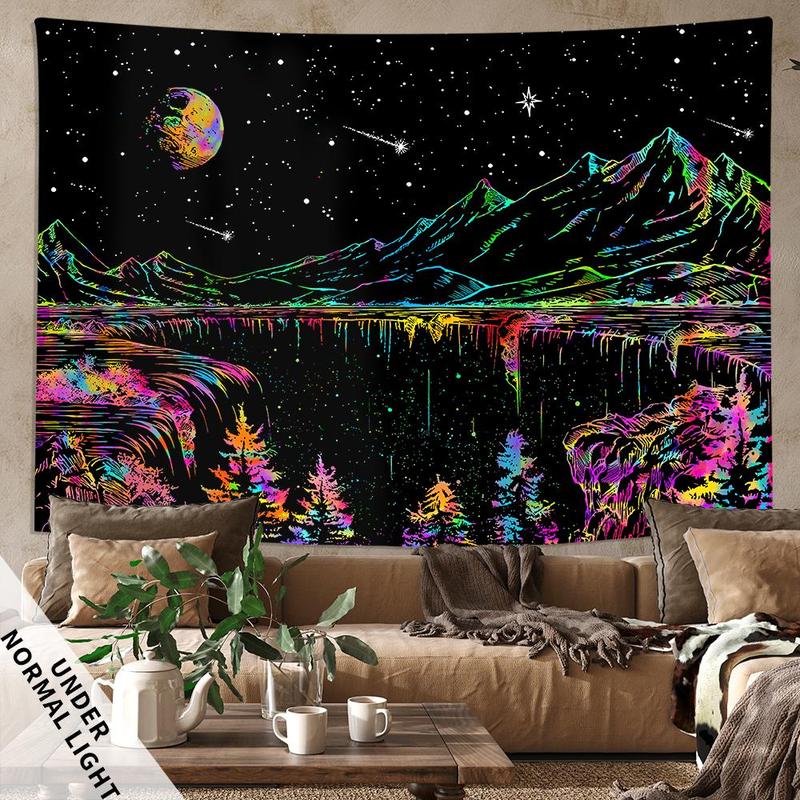 Fantasy Starry Sky Pattern Decorative Tapestry, 1 Count Modern Hanging Blanket, Wall Art Poster for Home Bedroom Living Room