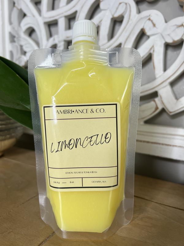 Limoncello Scented Squeeze Wax Melts Lrg 8oz Pouch Home Fragrance Non-Toxic