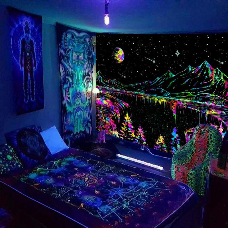 Fantasy Starry Sky Pattern Decorative Tapestry, 1 Count Modern Hanging Blanket, Wall Art Poster for Home Bedroom Living Room