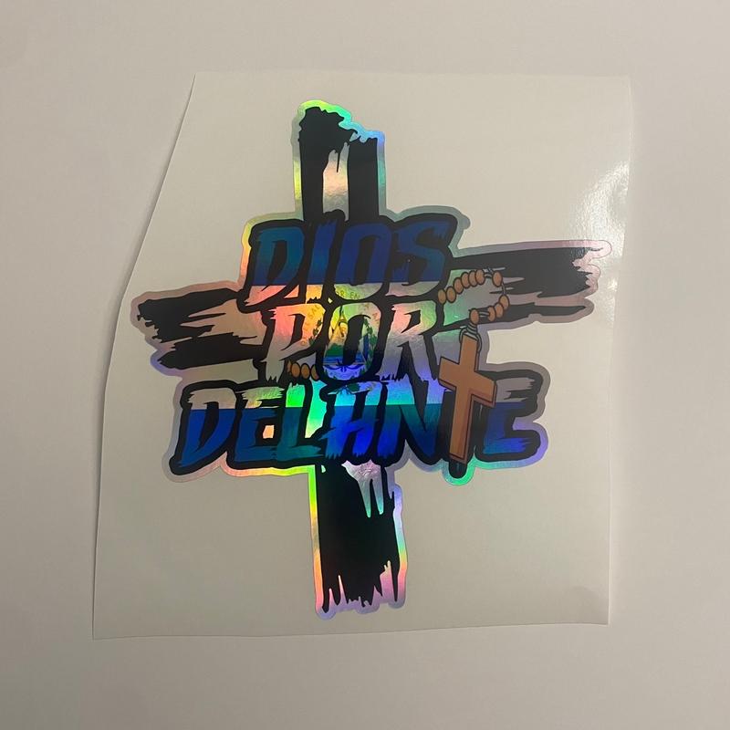 Religious holographic decal