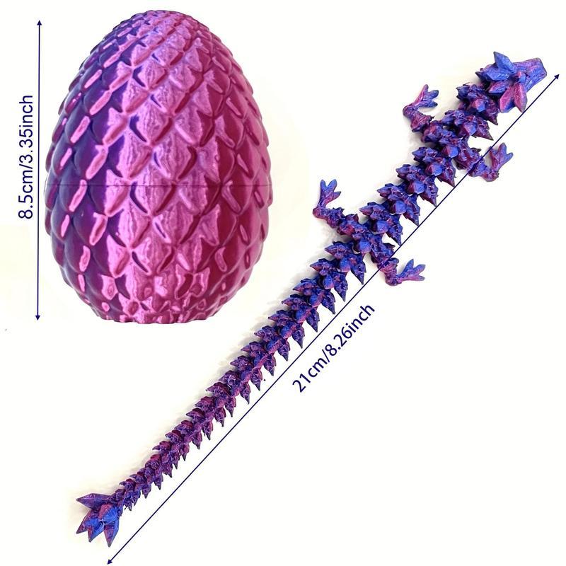 3D Dragon Egg Ornament, 1 Count Creative LaserEngraving Dinosaur with Egg Design Spring Toy,Desktop Decor for Home Office Dormitory CarSchool