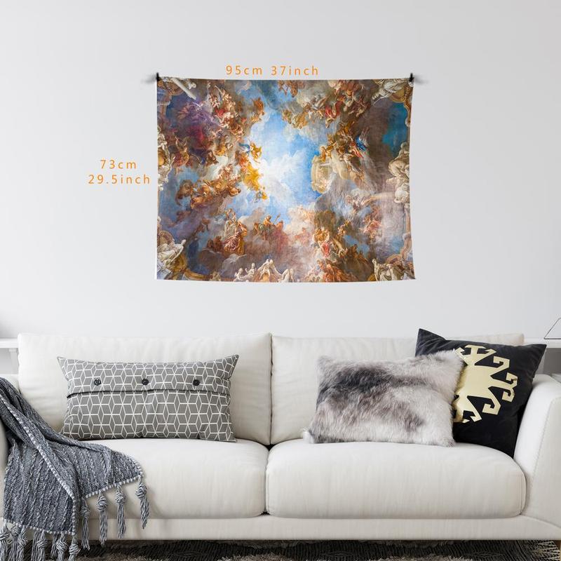 Mythical Figure & Sky Pattern Tapestry, Retro Art Tapestry, Wall Hanging Cloth for Bedroom Living Room Office Decor