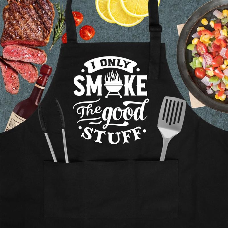 Funny Grilling Aprons for Men w 2 Pockets - BBQ Apron for Men - Thanksgiving, Christmas, Birthday, Cooking, Grilling Gifts for Men Husband Boyfriend Dad Brother Friends Him, Chef Cooking Apron