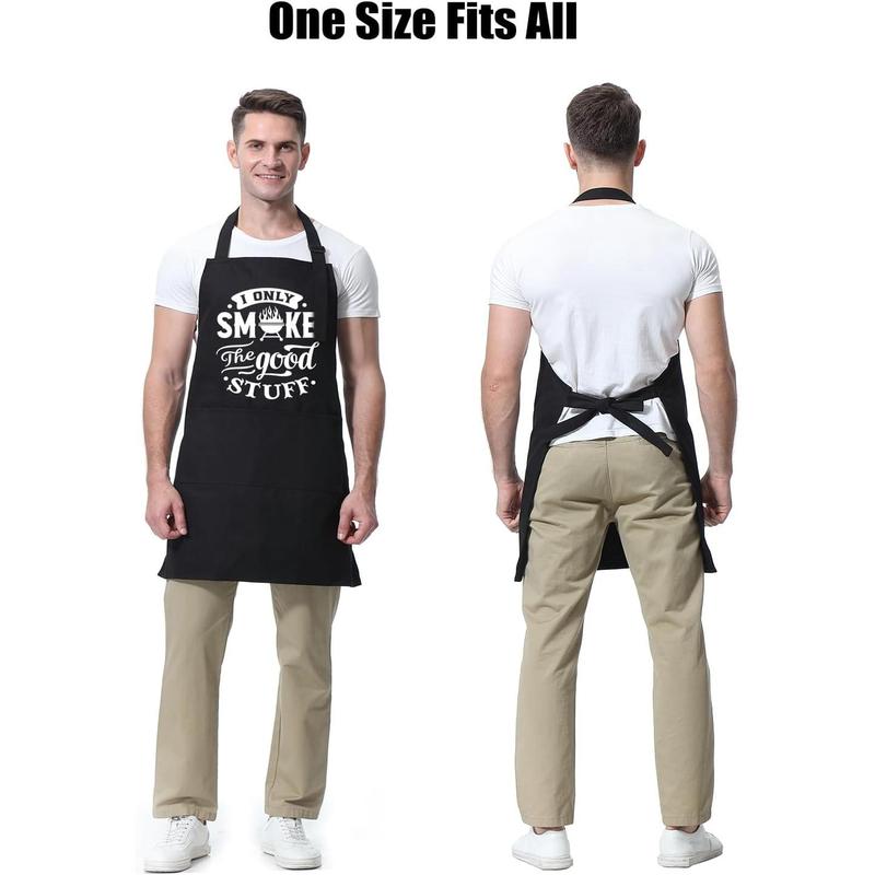 Funny Grilling Aprons for Men w 2 Pockets - BBQ Apron for Men - Thanksgiving, Christmas, Birthday, Cooking, Grilling Gifts for Men Husband Boyfriend Dad Brother Friends Him, Chef Cooking Apron