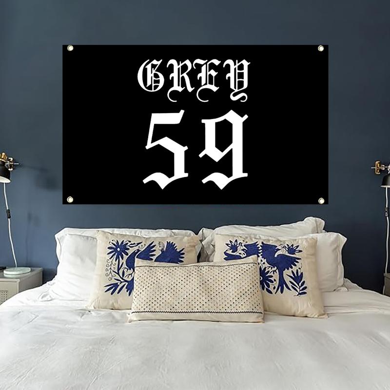 59 Print Tapestry 3x5ft Flag, Funny Poster Banner College Dorm Flag with Brass Grommet for Wall, Decorative Flag