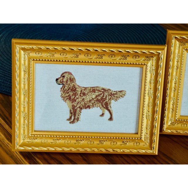 Golden Retreiver Machine Embroidered and Framed!  Other Breeds Available!