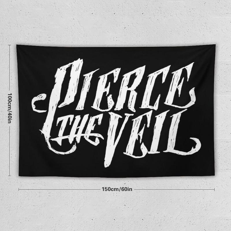 Pierce Rock Band The Veil Tapestry 40x60 Inch Music Posters Hanging Wall Art for Living Room College Dorm Room Decor Banner Flag Black