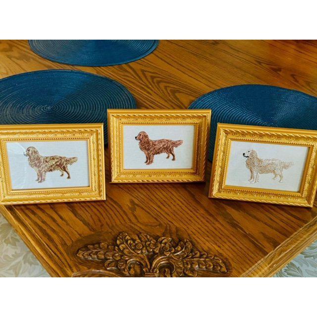 Golden Retreiver Machine Embroidered and Framed!  Other Breeds Available!