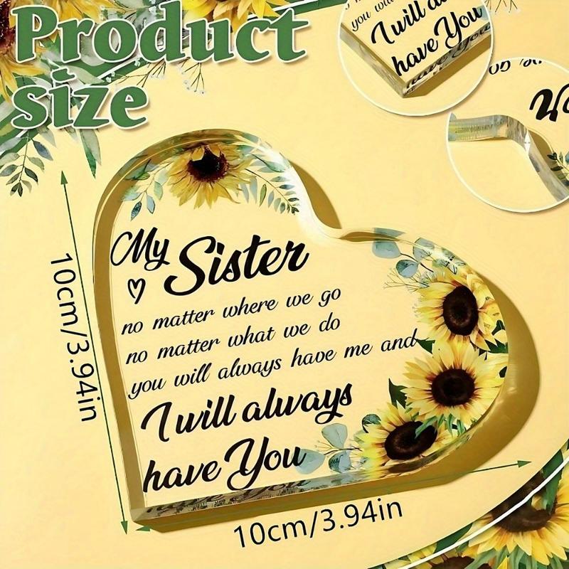 Friends Gifts for Women Friendship Bestie Plaque for Female Best Sunflower Flower Gift Sister Gift Birthday Thank You Gift for Women Acrylic Friendship