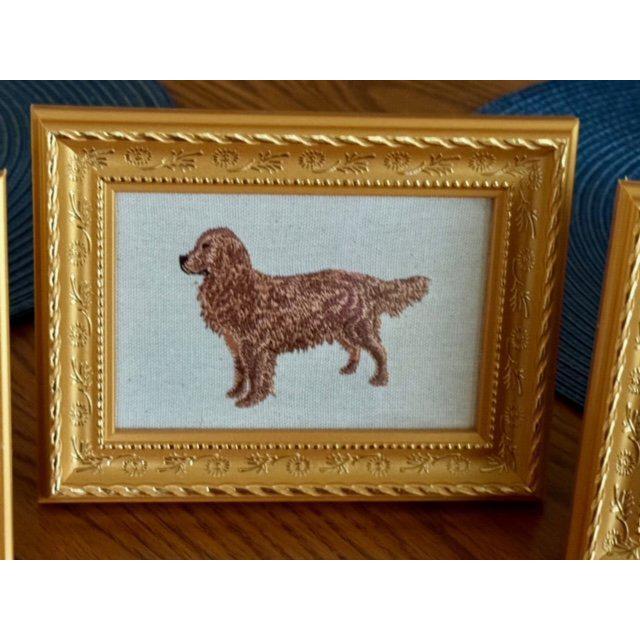 Golden Retreiver Machine Embroidered and Framed!  Other Breeds Available!