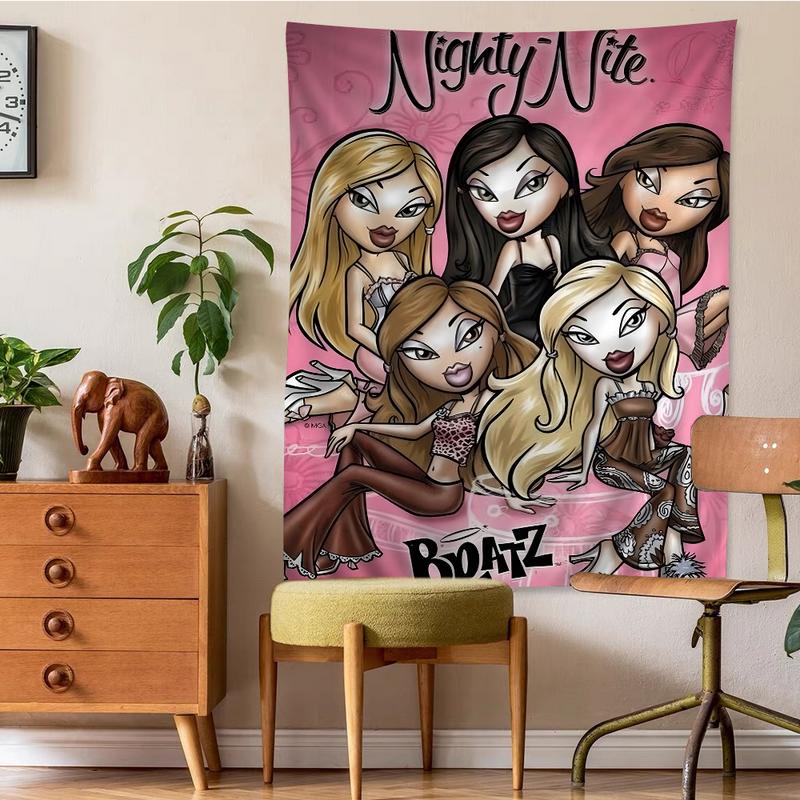 Bratz Doll Classic Anime Printed Large Wall Tapestry Art Science Fiction Room Home Decor Decor Blanket