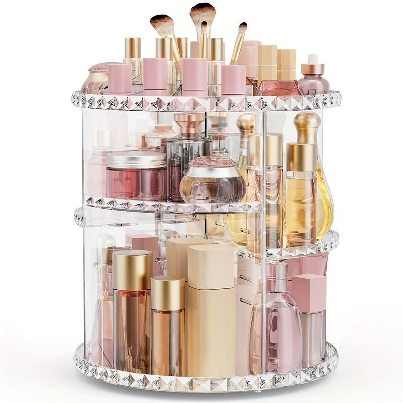 360° Rotating Makeup Organizer, Multi Layer Clear Large Capacity Spinning Skincare Organizer,  Vanity Organizer Desk Accessories, Storage Holder for Home Bedroom Bathroom, Gifts for Girlfriend