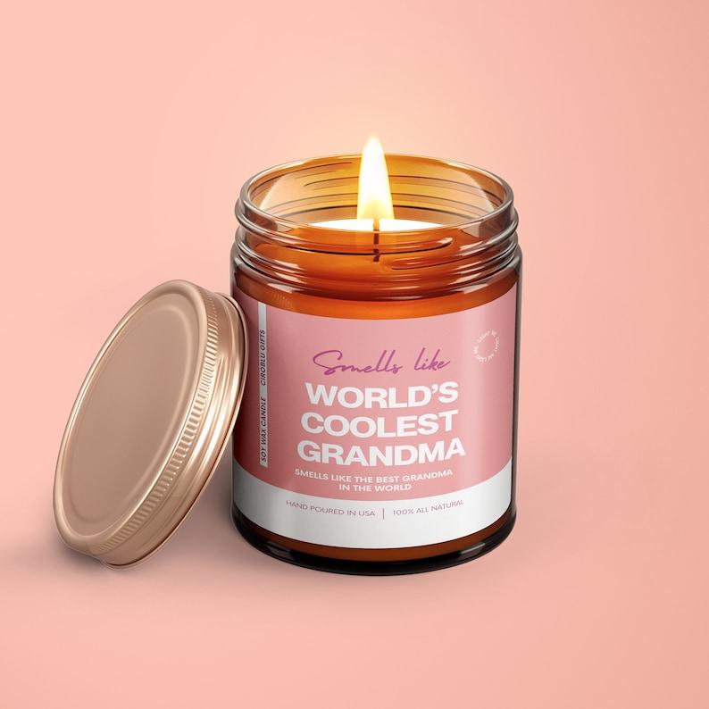 Grandmama Gift Smells Like World's Coolest Grandma Soy Wax Candle Gift For Grandmother Funny Grandma Candle Eco Friendly 9oz Candle