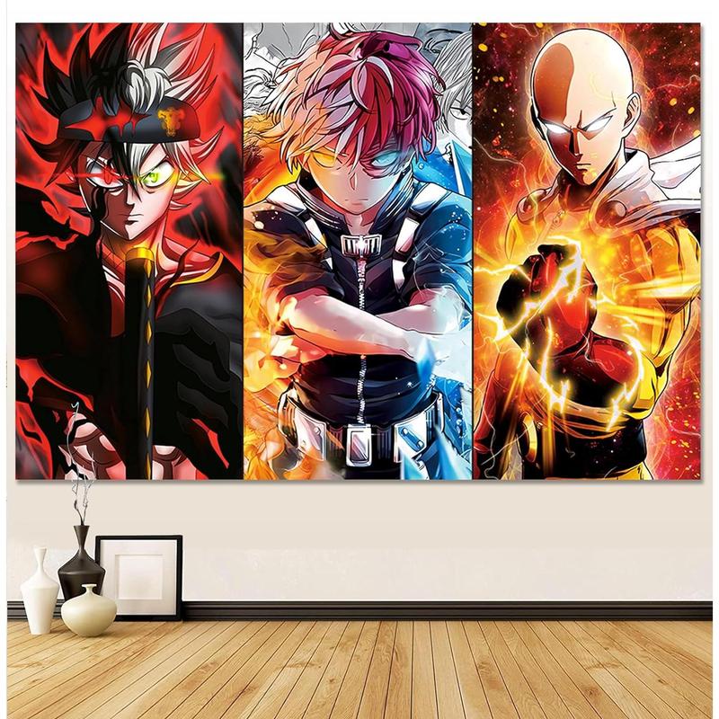 Anime Tapestry-Anime Canvas Wall Art-Anime Poster Birthday Backdrop-Anime Party Room Decor-College Dormitory Room Wall Decor 60x40 Inches