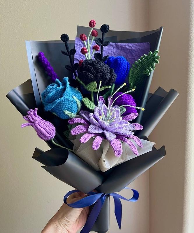 Crochet Flowers Bouquet, Sunflower,Christmas gift, , Handmade Gift, Finished Product, Birthday, Girlfriend, Mom, Grandma, Wife, Gift For Her