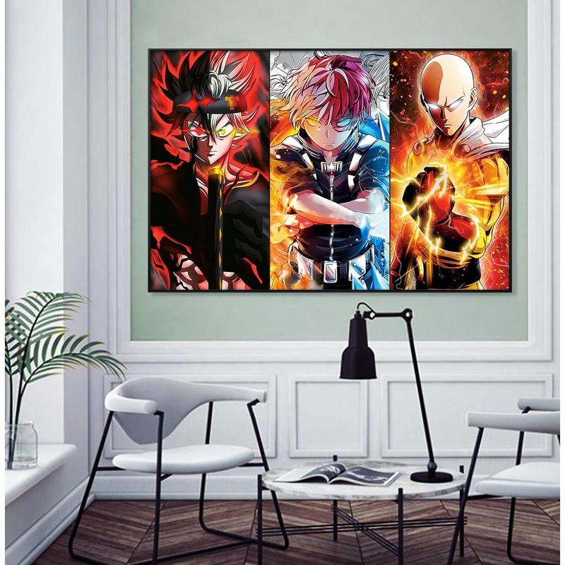 Anime Tapestry-Anime Canvas Wall Art-Anime Poster Birthday Backdrop-Anime Party Room Decor-College Dormitory Room Wall Decor 60x40 Inches