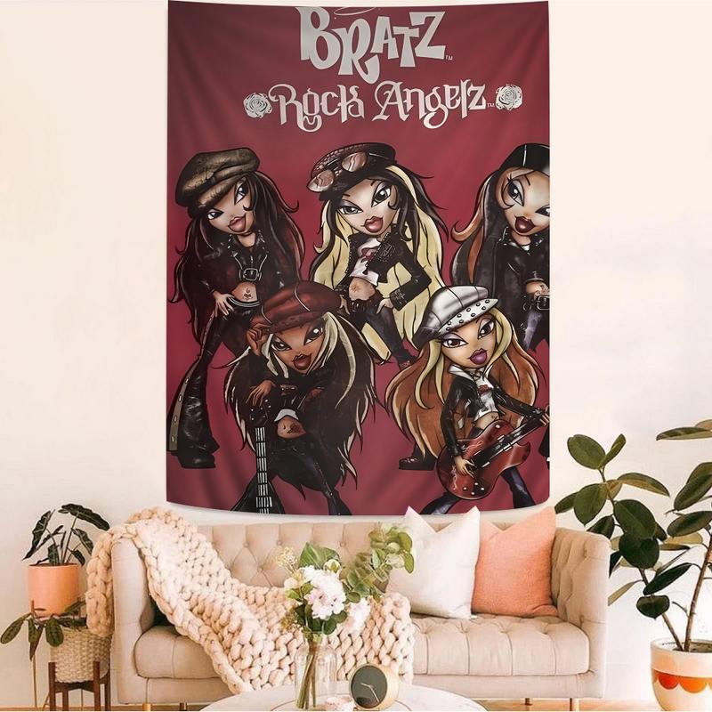 Bratz Doll Classic Anime Printed Large Wall Tapestry Art Science Fiction Room Home Decor Decor Blanket