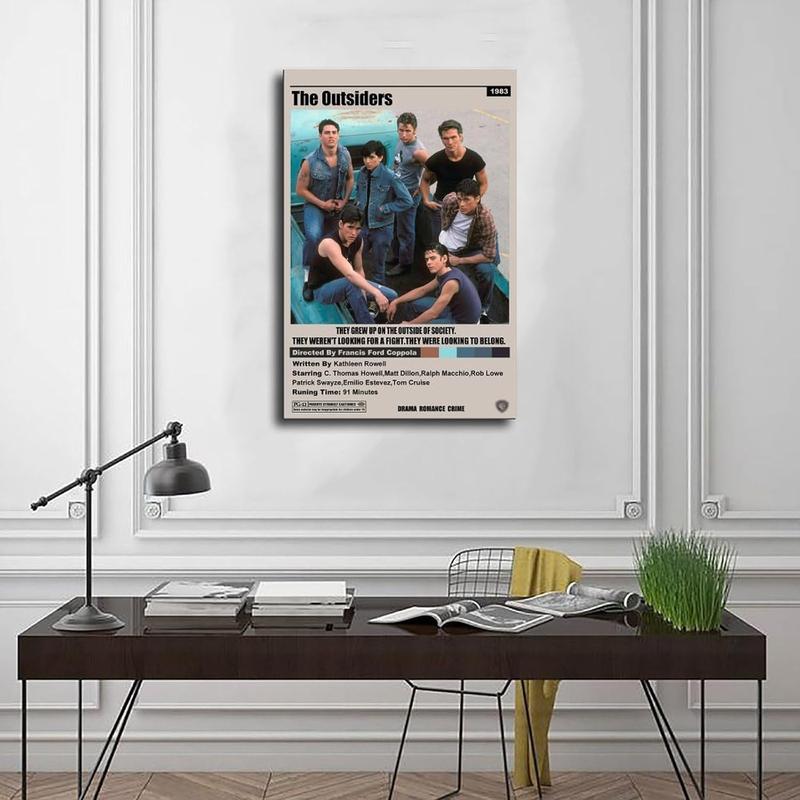 The Outsiders movie poster Classic 80s Flim Canvas Decoration music