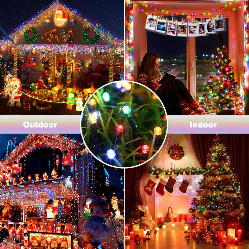 Led Christmas Lights Outdoor, 131FT 350 LED Indoor String Lights with Music, Motion Sensor Multicolor Christmas Tree Light - Holiday Decorative Lights for Yard Bedroom Home Party Xmas Decor