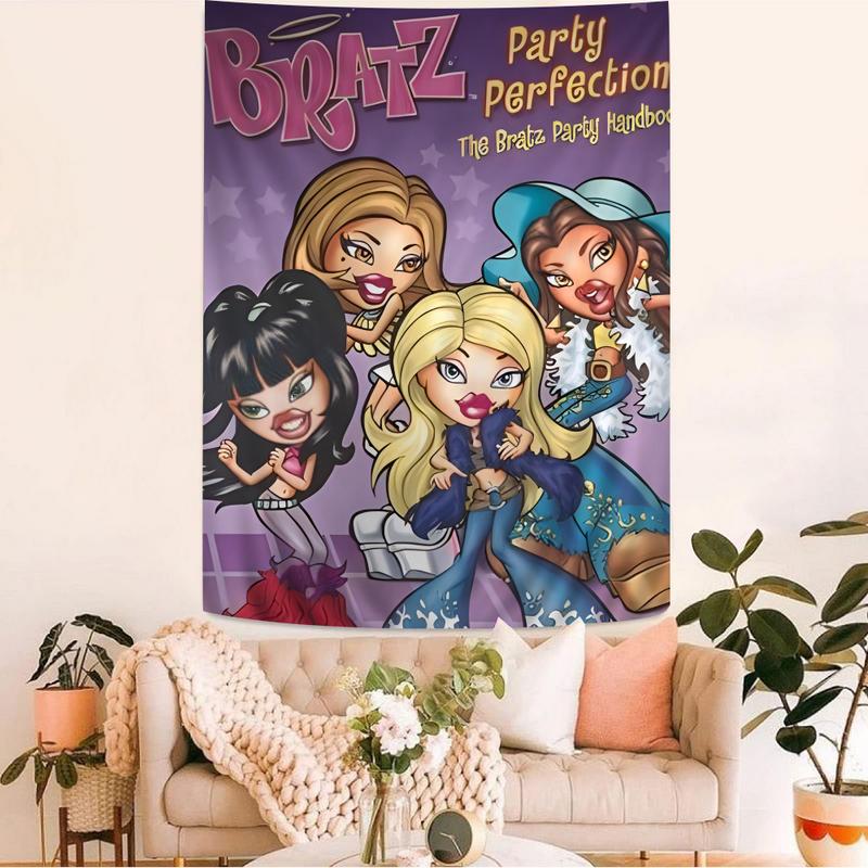 Bratz Doll Classic Anime Printed Large Wall Tapestry Art Science Fiction Room Home Decor Decor Blanket