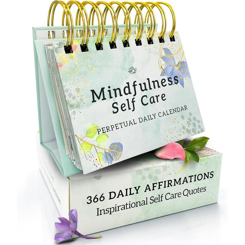 Inspirational Christmas Gifts for Women, 366 Daily Affirmations, Stocking Stuffers, Perpetual Calendar, Mindfulness Self Care Gifts for Women, Office Desk Accessories for Work, Desk Decor