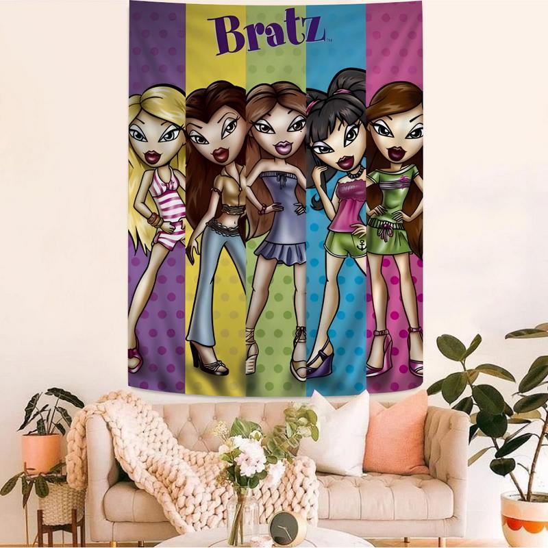 Bratz Doll Classic Anime Printed Large Wall Tapestry Art Science Fiction Room Home Decor Decor Blanket