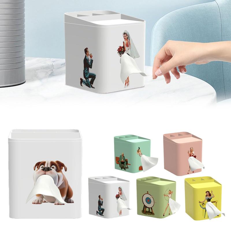 Cute Skirt Design Tissue Box Cover for Napkins, Office, and Bedroom Organiser