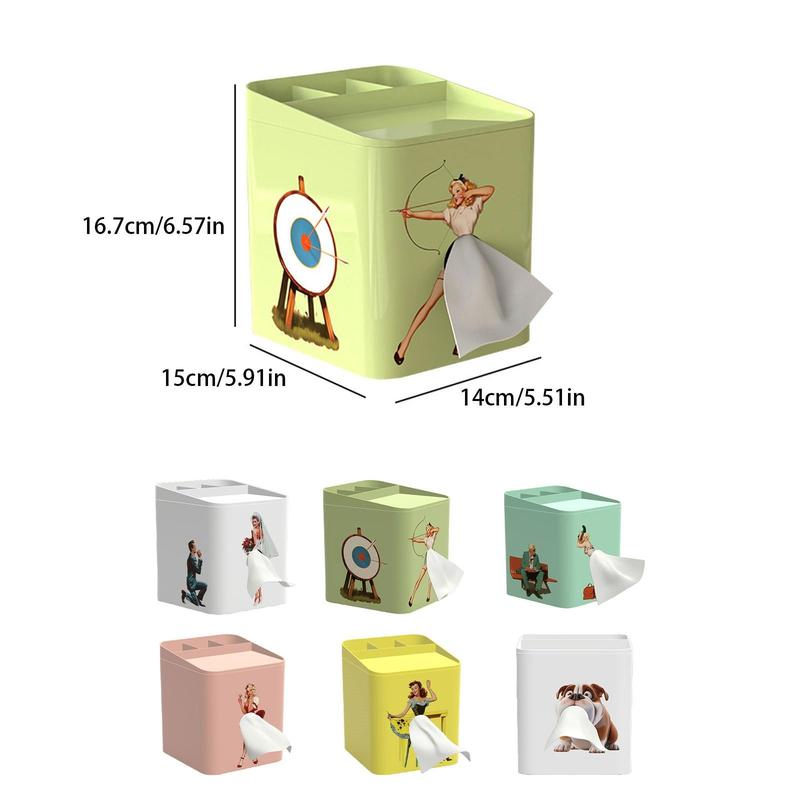 Cute Skirt Design Tissue Box Cover for Napkins, Office, and Bedroom Organiser