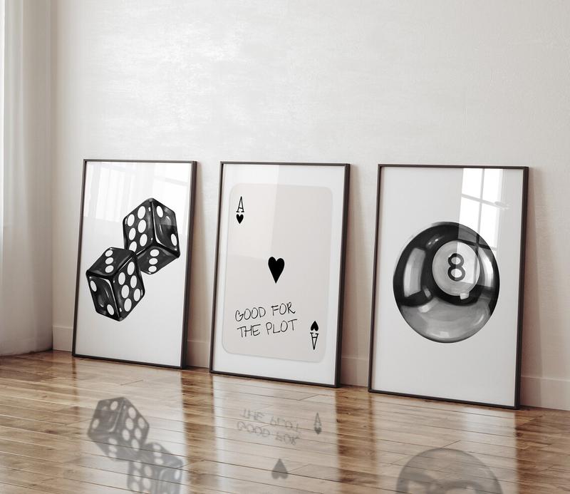 Black And White Wall Art Trendy Gallery Wall Set Aesthetic Art Prints Wall Set Of 3 Y2k Art Apartment Decor Dorm Printable Coll Prints