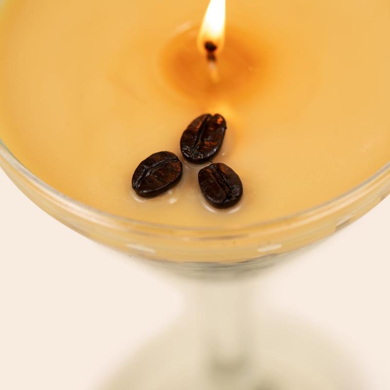 The Original Espresso Martini Candle - Coffee & Cream Scented Candle in Reusable Martini Glass