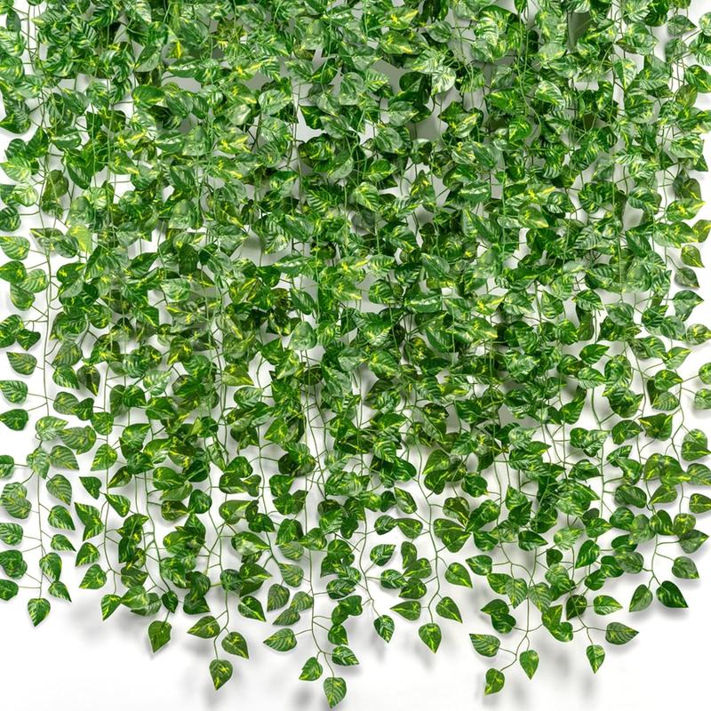 14 Pack 98Ft Artificial Ivy Garland, Fake Vines UV Resistant Greenery Leaves Fake Plants Hanging Aesthetic Vines for Home Bedroom Party Garden Wall Room Decor No Brand