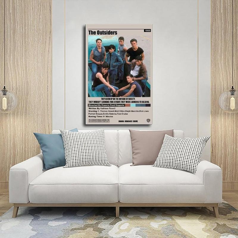 The Outsiders movie poster Classic 80s Flim Canvas Decoration music