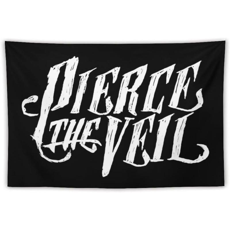 Pierce Rock Band The Veil Tapestry 40x60 Inch Music Posters Hanging Wall Art for Living Room College Dorm Room Decor Banner Flag Black