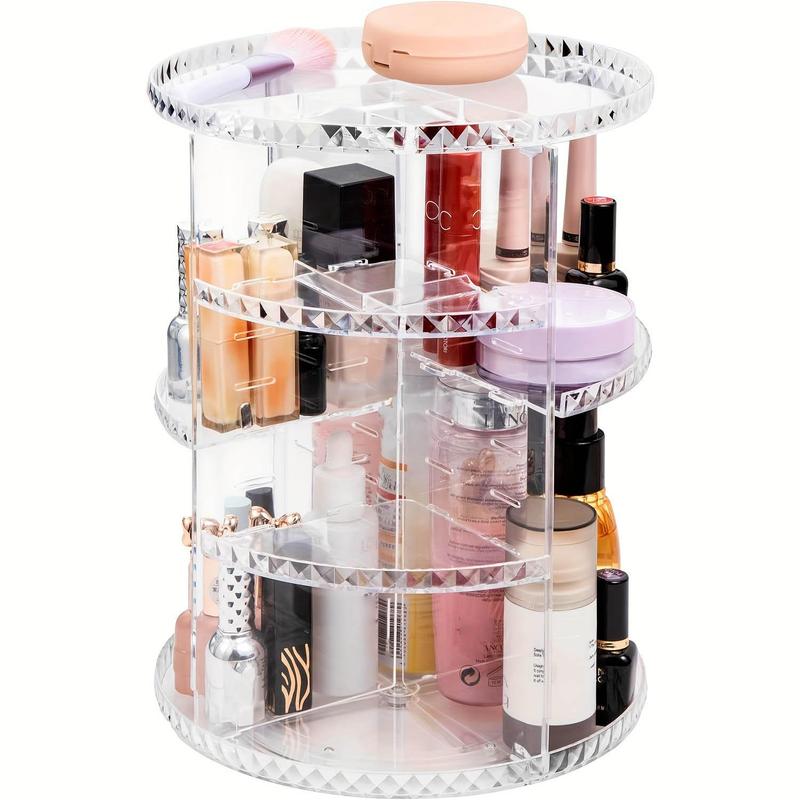 360° Rotating Makeup Organizer, Multi Layer Clear Large Capacity Spinning Skincare Organizer,  Vanity Organizer Desk Accessories, Storage Holder for Home Bedroom Bathroom, Gifts for Girlfriend