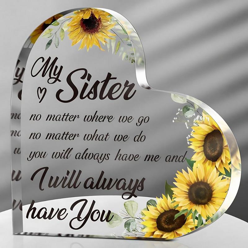 Friends Gifts for Women Friendship Bestie Plaque for Female Best Sunflower Flower Gift Sister Gift Birthday Thank You Gift for Women Acrylic Friendship