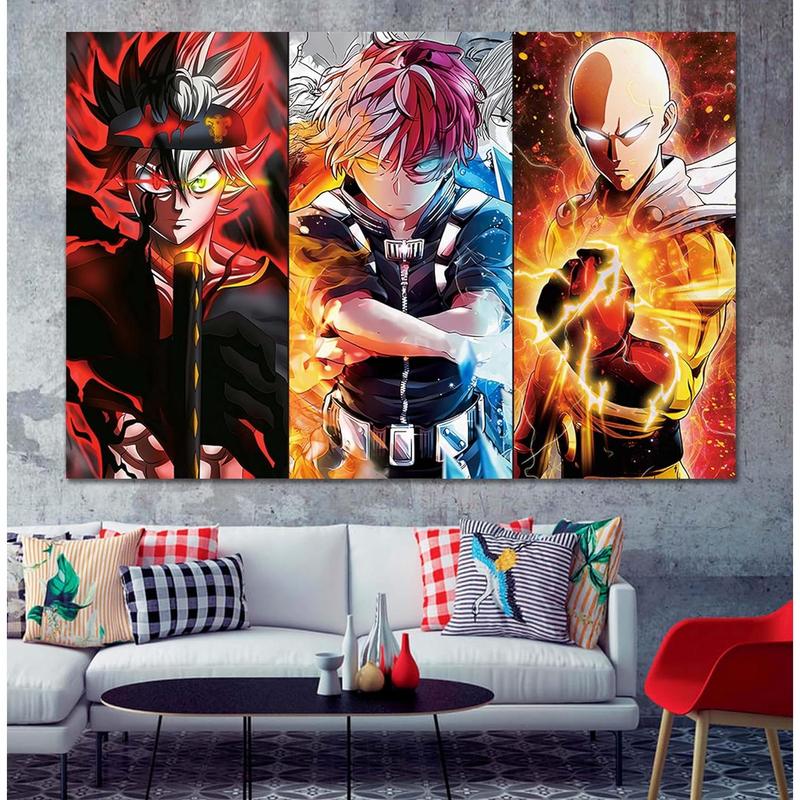 Anime Tapestry-Anime Canvas Wall Art-Anime Poster Birthday Backdrop-Anime Party Room Decor-College Dormitory Room Wall Decor 60x40 Inches