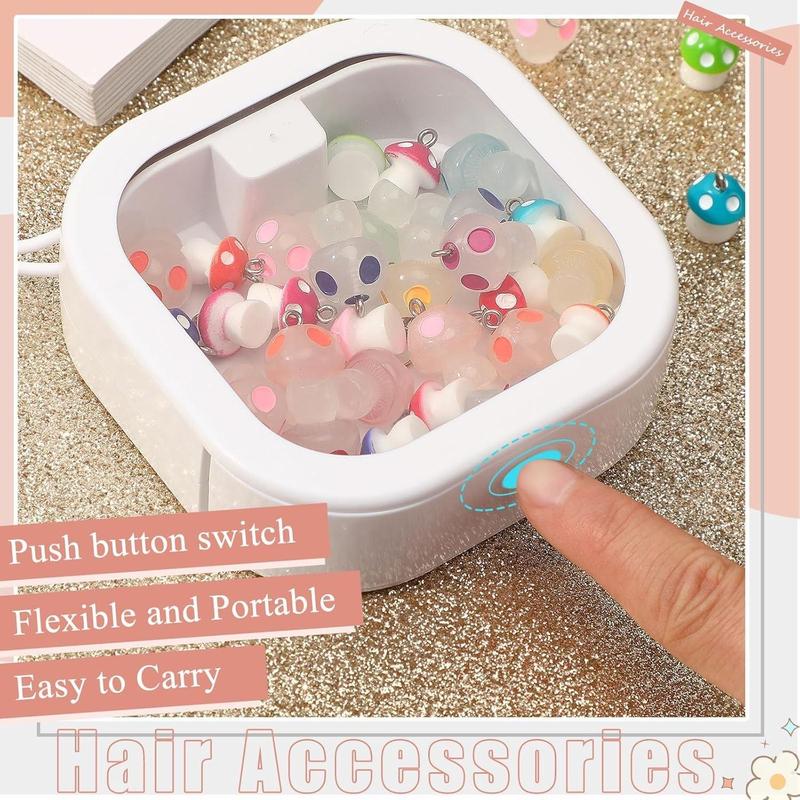 Portable Hair Tie Organizer, 4 Counts Travel Qtip Holder, Hair Accessories Organizer, Hair Tie Holder, Storage Boxes for Home Office Travel