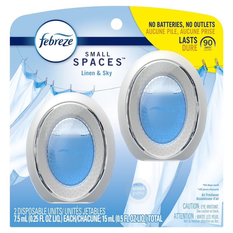 Small Spaces Air Freshener, Linen & Sky, 2 Ct