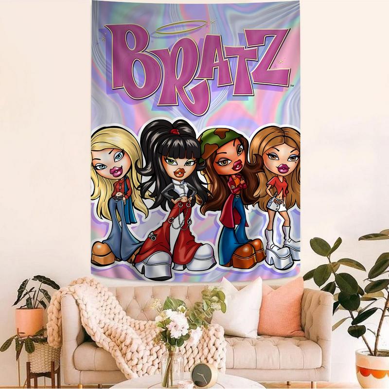 Bratz Doll Classic Anime Printed Large Wall Tapestry Art Science Fiction Room Home Decor Decor Blanket