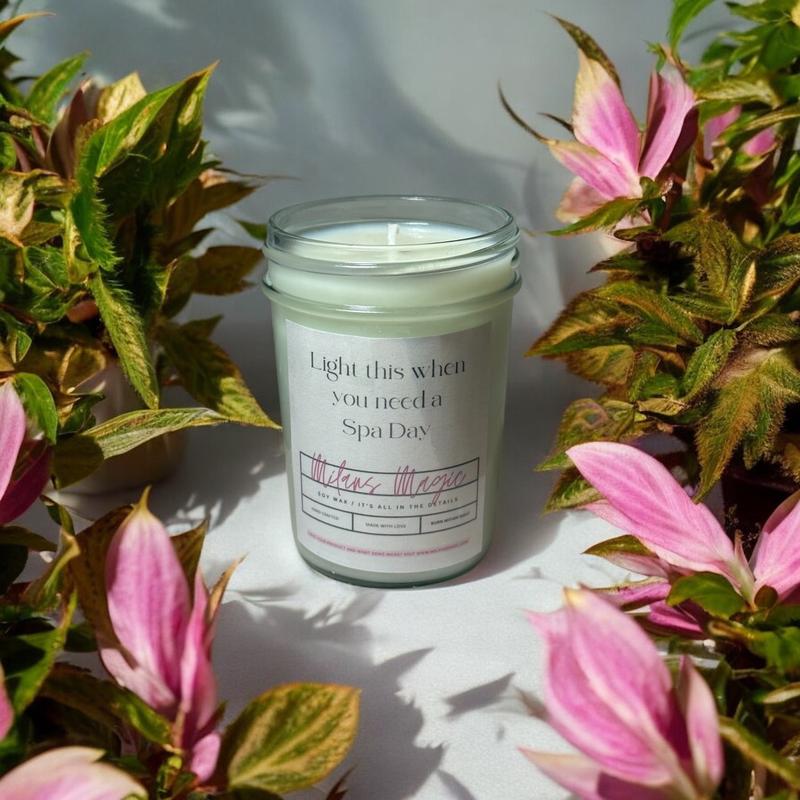 Light This When You Need A Spa Day Relaxation Meditation Aromatherapy Candle - Perfect for Home Decor wax candle Room Scent