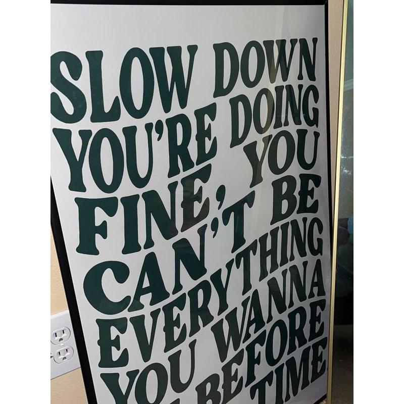 Vienna - Slow Down you Child - Song Lyrics Print - Music Wall Art - Disco Pop Poster - Music Prints, indie music posters Artistic Photo DecorationNoframe