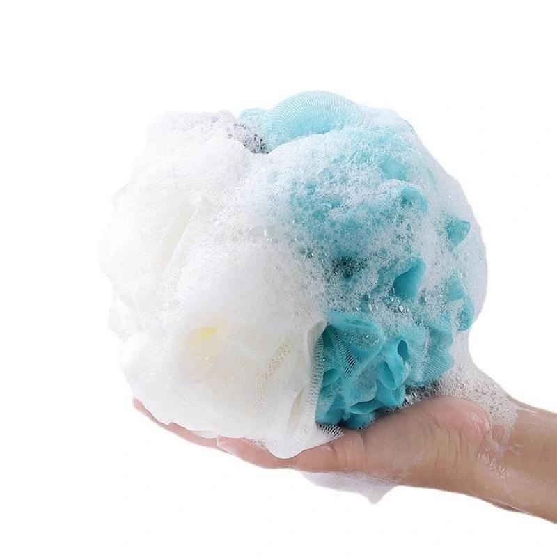 Random Color Bath Foaming Ball, 1 Count Bathroom Scrubbing Ball with Hanging Straps, Exfoliating Mesh Loofah Shower Ball, Bathroom Accessories