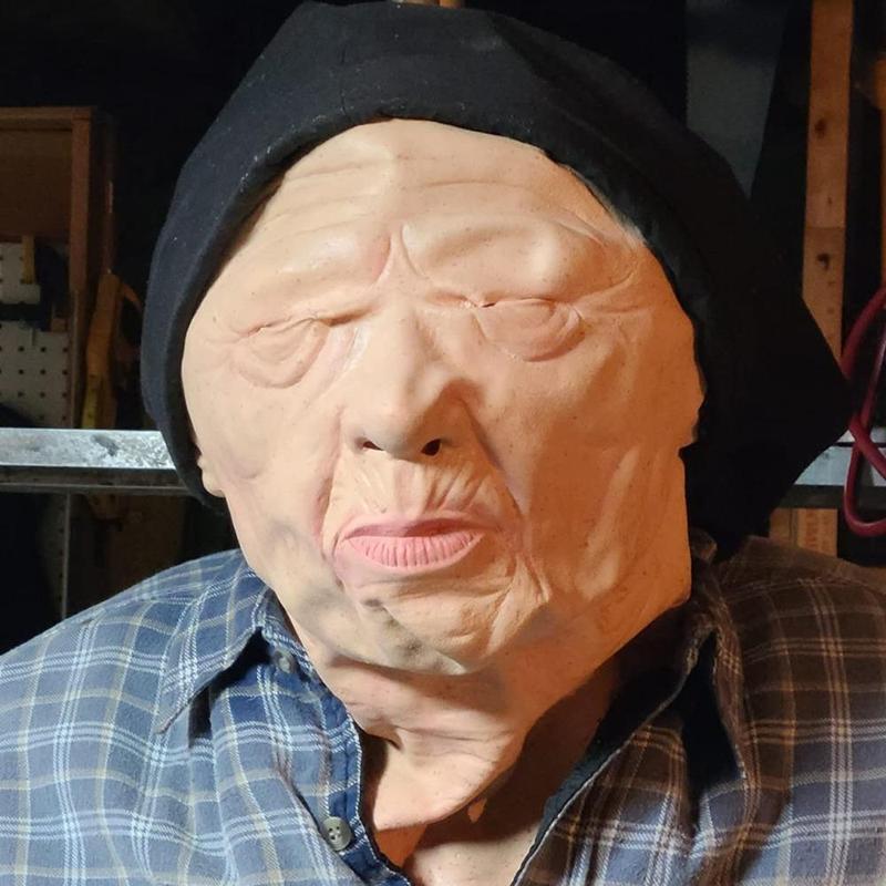 2024 Trendy Outdoor Old Man Mask for Adult, Halloween Realistic Old Guy Halloween Full Head Mask, Funny Costume Party Props for Men & Women, Cosplay Costume Accessories, Boyfriend Gifts