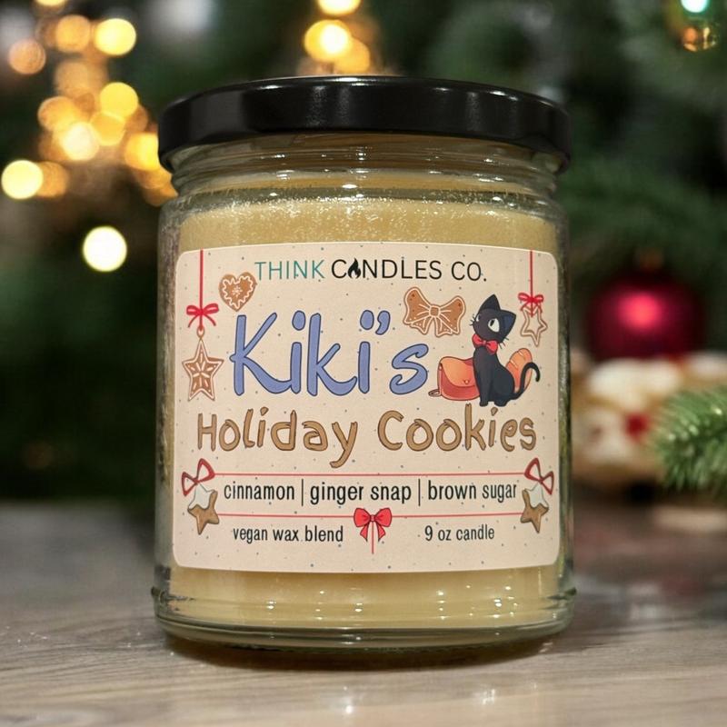 Kiki's Holiday Cookies Candle | Hand Poured Vegan Wax Blend Candle | Holiday Candle | 9 oz, 4 oz, 2 oz Snap Bar